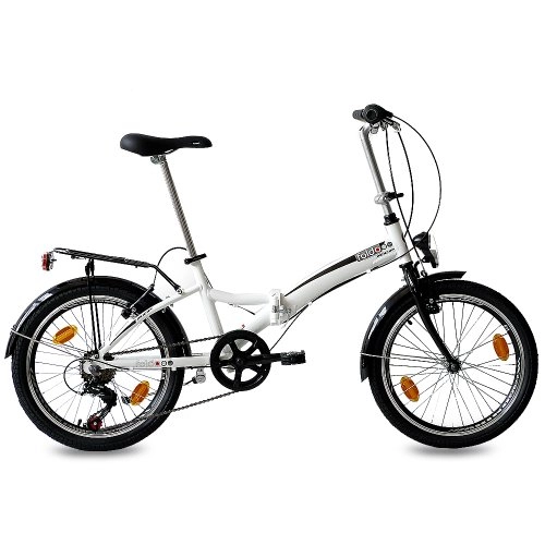 Road Bike : 20" FOLDING BIKE ALLOY CITY BIKE FOLDO 6 speed SHIMANO Unisex white (w) - (20 inch)