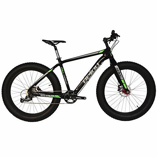 Road Bike : 2017 BEIOU Full Carbon Fat Tire Bicycle Fat Mountain Bike 26 Inch 4.5" Tire Mountain Bicycle SHIMANO ALTUS 9 Speed 10.7kg T700 Glossy 3K CB023