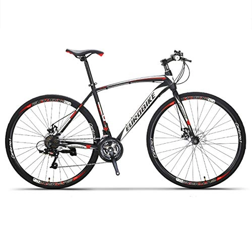 Road Bike : 21-Speed Adventures 700C Cycling Road Bikes, Lightweight Road Bikes 26 Inch Men Road Bikes, Disc Brakes And High Carbon Steel Frame, Spoke Wheel, A