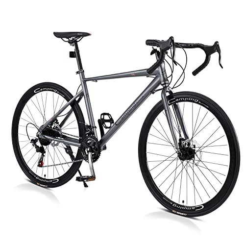Road Bike : 21-Speed Road Bike, 700C Aluminum Alloy Road Bicycle with Dual Disc Brake, Adult Mountain Bike Full Suspension MTB Bikes for Men or Women