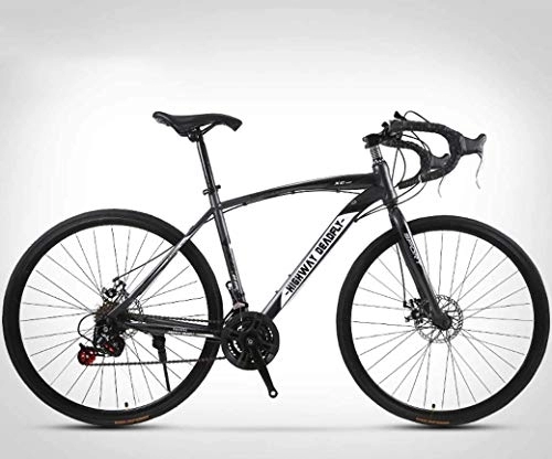 Road Bike : 26-Inch Road Bicycle, 24-Speed Bikes, Double Disc Brake, High Carbon Steel Frame, Road Bicycle Racing, Men's And Women Adult-Only