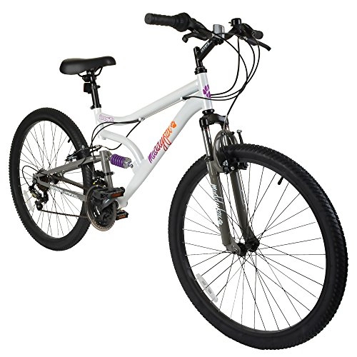 Road Bike : 26" Inspire Ladies BIKE - Adult MFX Bicycle in WHITE & PINK (Dual Sus)