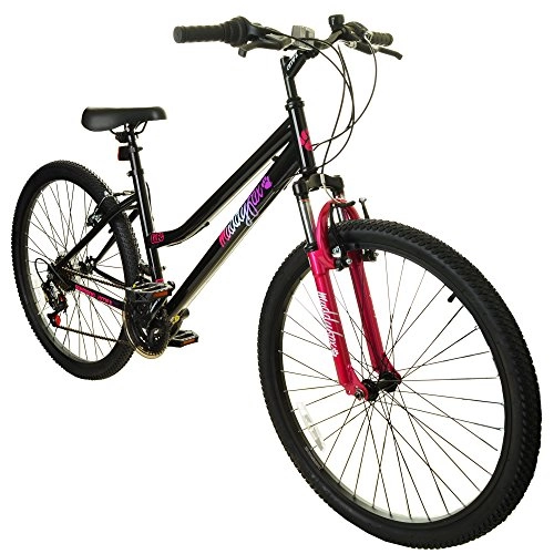 Road Bike : 26" Life Ladies BIKE - Adult MFX Bicycle in BLACK and PINK (Hard Tail)