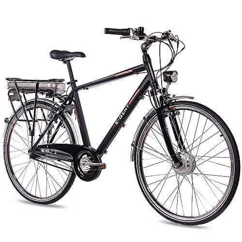 Road Bike : 28Inch Men's E-Bike Pedelec City Bike Bicycle CHRISSON Electric Gent 7g Nexus & Bafang 36V 13, 4ah battery Matte Black