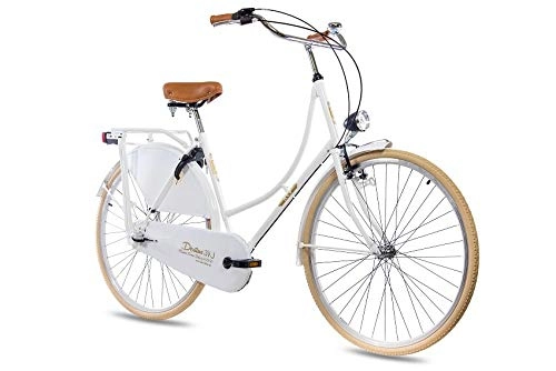 Road Bike : 28inch Vintage Holland city bike KCP Deritus N3mit 3Gear Shimano Nexus and Back White