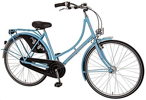Road Bike : 28Inch Women's Holland city bike by Bach Tenkirch Girls 'Bicycle 3Gear, Colour: Light Blue / Black-size: 50cm