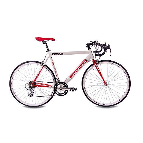 Road Bike : 28KCP ROAD BIKE RUN 1.014Speed Shimano White Red28inch (71.1cm), Rahmenhhe: 59 cm