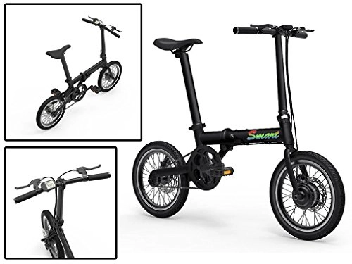 Road Bike : 36V 250W Black Folding Electric Bike with Hidden Battery