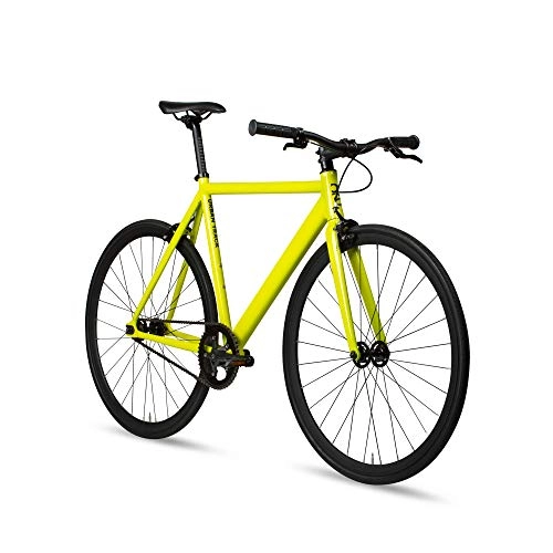 Road Bike : 6KU Unisex's 89491-Track-TBY-52cm Fixie, Tennis Ball Yellow, 52cm