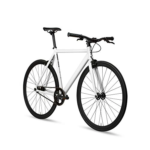 Road Bike : 6KU Unisex's 89547-Track-Crisp White-55cm-M Fixie, Crisp White, Medium