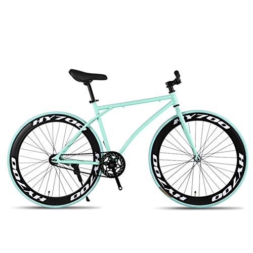 Road Bike : 700C 26 Inch Road Bike, High Carbon Steel Frame, Single Speed, Reverse Braking Fixed Gear, for Men / Women Adult