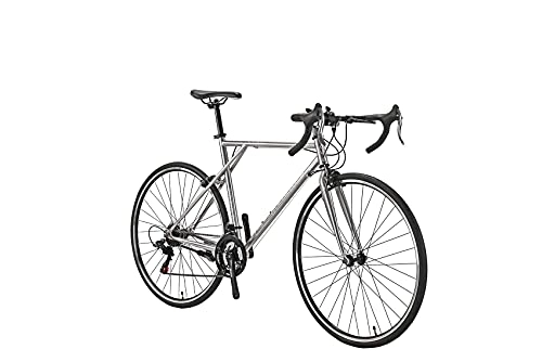 Road Bike : 700C Road Bike for Mens, Steel Frame, Caliper Brake Adult Bike Multiple Colors (Silver)