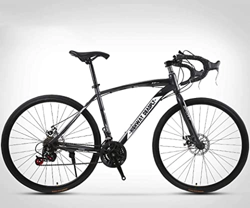 Road Bike : Adult mountain bike- 26-Inch Road Bicycle, 24-Speed Bikes, Double Disc Brake, High Carbon Steel Frame, Road Bicycle Racing, Men's and Women Adult-Only