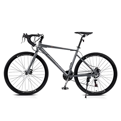 Road Bike : Adult Road bike, high aluminum alloy material 700C road bike, 21-speed, Bearing Weight 100kg, black
