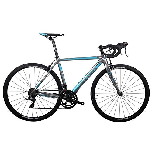 Road Bike : Adult Road Bike, Men Women Lightweight Aluminium Road Bike, Racing Bicycle, City Commuter Bicycle, Road Bicycle, Blue, 16 Speed FDWFN (Color : Blue)