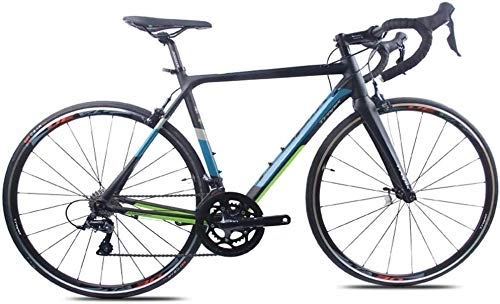 Road Bike : Adult Road Bike, Professional 18-Speed Racing Bicycle, Ultra-Light Aluminium Frame Double V Brake Racing Bicycle, Perfect For Road Or Dirt Trail Touring XIUYU (Color : Green)