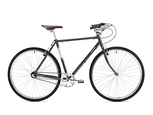 Road Bike : Adventure Unisex's Double Shot City Bike-Green / White / Yellow, 60 cm