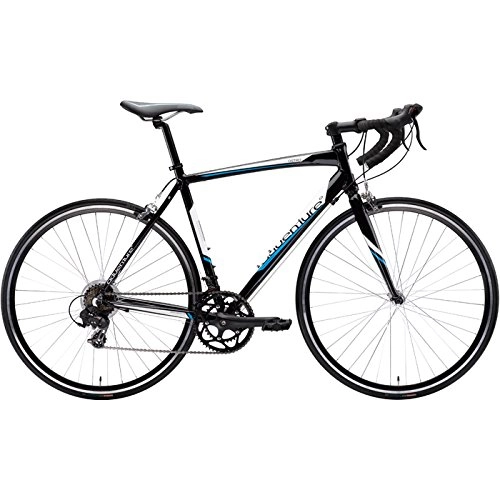 Road Bike : Adventure Unisex's Ostro Road Bike-Black / White / Blue, 57 cm / Large, cm