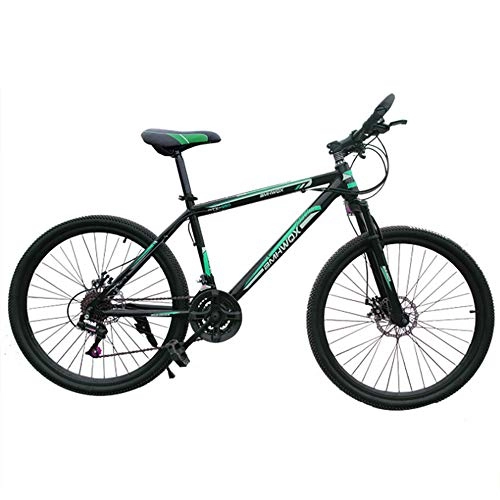 Road Bike : ALOUS 26 inch mountain bike bicycle riding supplies disc brakes (Color : Green)