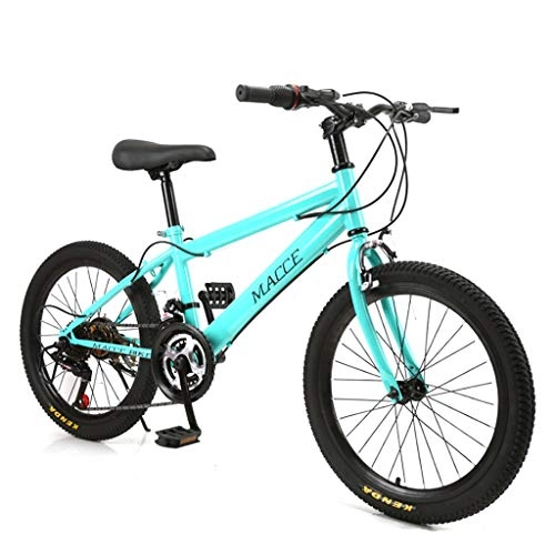 Road Bike : ALOUS Freestyle children's bike, 20-inch wheel student mountain bike Moshi single-speed bicycle, available in six colors (Color : Green)