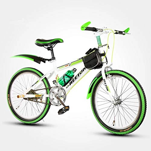 Road Bike : ALOUS Mountain bike 20 inch 22 inch single speed mountain bike student bicycle (Color : Green, Size : 20inch)