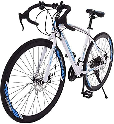 Road Bike : Aluminum Road Bike 26 inch Road Bike Bicycles Lightweight Durable Aluminum Full Suspension Road Bike 21 Speed Disc Brakes 700c Tire