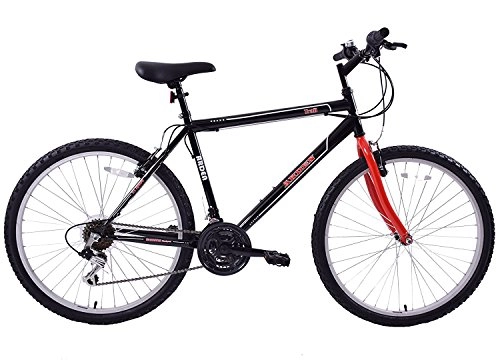 Road Bike : Arden Bargain Low Price Trail 26" Wheel Mens Mountain Bike 21 Speed 19" Frame Black / Red Bike