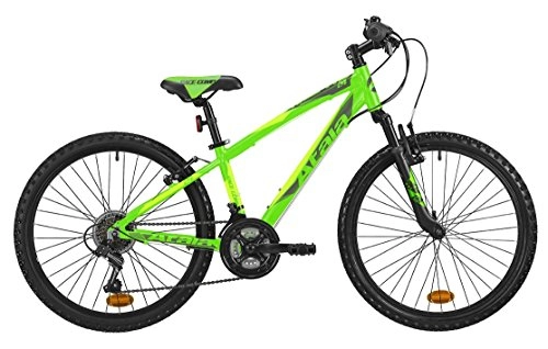Road Bike : Atala Mountain Bike Boys ' Race Comp 24inch, Neon GreenAnthracite, indicated Up To A Height of 140cm