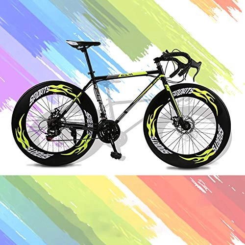 Road Bike : AURALLL Men's And Women's Road Bicycles, Dual Disc Brake Bike Rear Disc Brake Road Bike 21 Speed Gears Bicycle Road Bicycle Racing