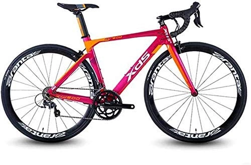Road Bike : AYHa 20 Speed Road Bike, Lightweight Aluminium Road Bicycle, Quick Release Racing Bicycle, Perfect for Road or Dirt Trail Touring, Red, 490MM Frame
