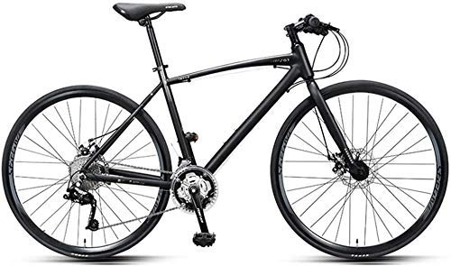 Road Bike : AYHa 30 Speed Road Bike, Adult Commuter Bike, Lightweight Aluminium Road Bicycle, 700 * 25C Wheels, Racing Bicycle with Dual Disc Brake, Black