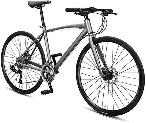 Road Bike : AYHa 30 Speed Road Bike, Adult Commuter Bike, Lightweight Aluminium Road Bicycle, 700 * 25C Wheels, Racing Bicycle with Dual Disc Brake, Grey