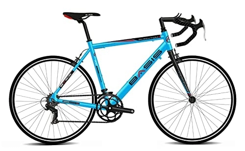 Road Bike : Basis Phantom Unisex ALLOY Road Bike, 700c Wheel, 14 Speed - Gloss Blue / Black