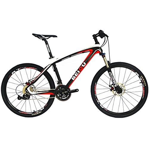 Road Bike : BEIOU Bicycles Hardtail Mountain Bike 26-Inch Shimano 3x9 Speed SRAM Brake Ultralight Complete Carbon MTB Frame Ready Ride CB014A
