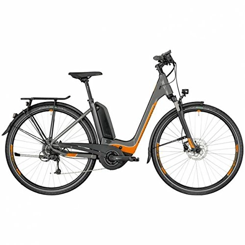 Road Bike : Berg Amont Electric Horizon 6.0Wave Women's Pedelec Power for Bicycle Grey and Orange 2018, 44cm (158-164cm)