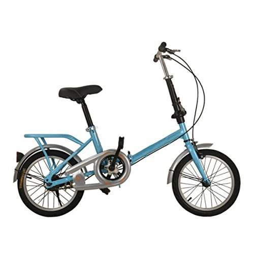 Road Bike : Bicycle Child Folding Bike 20 Inch 16 Inch 12 Inch Adult Student Bicycle High-end Folding Bicycle Outdoor Cycling, Blue-12in