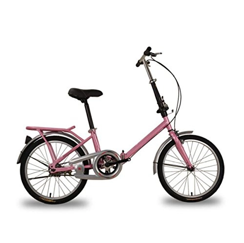 Road Bike : Bicycle Child Folding Bike 20 Inch 16 Inch 12 Inch Adult Student Bicycle High-end Folding Bicycle Outdoor Cycling, Pink-12in