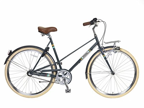 Road Bike : Bicycle Girl Woman POPAL 95% Assembled Capri N328-Inch Shimano Nexus 3Gear Metal Frames 50cm Grey
