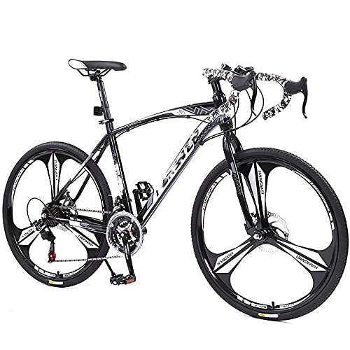 Road Bike : Bicycles, Variable Speed Double Disc Bicycles, 30-speed Road Bikes, Cross-country Mountain Bikes, (Color : Black, Size : 30speed)