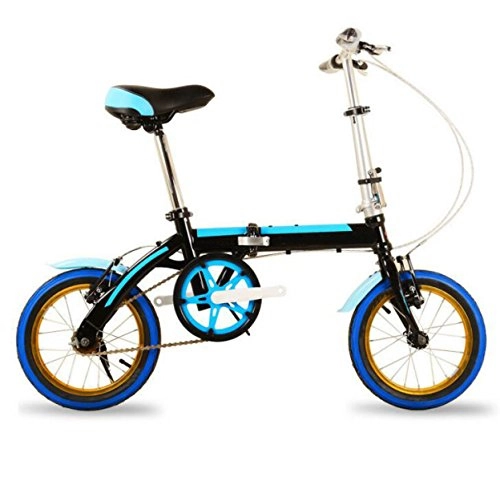 Road Bike : Bike 14-inch Folding Car Color With Leisure Children's Women's Folding Bike Bicycle Cycling Mountain Bike, Black-18in