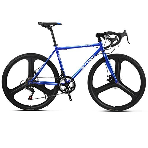 Road Bike : Bike Bike Mountain Bikes Exercise Bike for Home Bike Male and Female Bicycles Road Bike Carbon Steel Frame 700CC Magnesium Alloy Wheel SHIMAN0 14 Speed Racing Bicycle Outdoor Sports Bicicleta-Blue