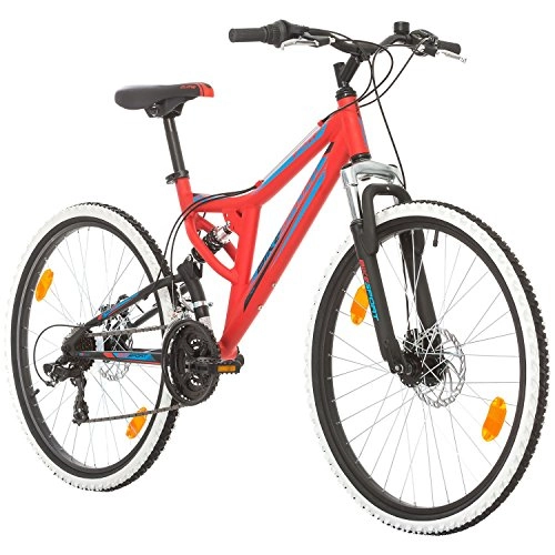 Road Bike : BIKE SPORT LIVE ACTIVE Bikesport INTEGRAL Dual Suspension Alloy bike 26 inch wheels, 21 sp. Shimano (Blue)