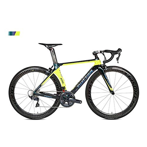 Road Bike : BIKERISK Color-changing T10 carbon fiber highway Bicycle UT large set of 22-speed carbon wheels professional competition cycling bicycle, 2, 50cm