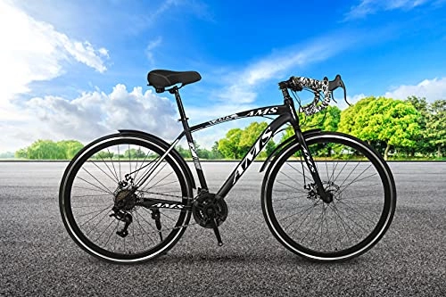 Road Bike : BLACK D-STAT® AMSTERDAM NS5 MEN / WOMEN 24 SPEED LOW CARBON STEEL 700C WHEEL ROAD BIKE / BICYCLE