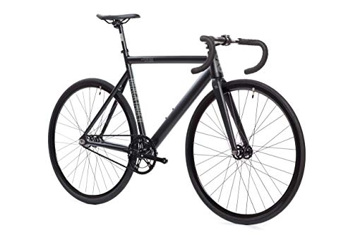 Road Bike : Black Label 6061 v2 Road Bicycle - Matte Black - 52 cm (Riders 5'3" - 5'6")