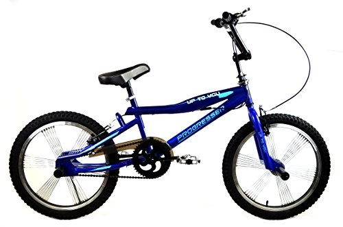 Road Bike : BMX Bike 20Freestyle 4x Pegs Youth progresser of the Blue