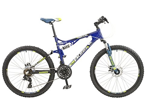 Road Bike : Boss Recoil Mens 24 speed dual suspension mountain bike with disc brakes