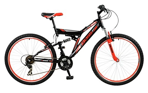 Road Bike : BOSS Venom Mens Mountain Bike, Black & red, 26
