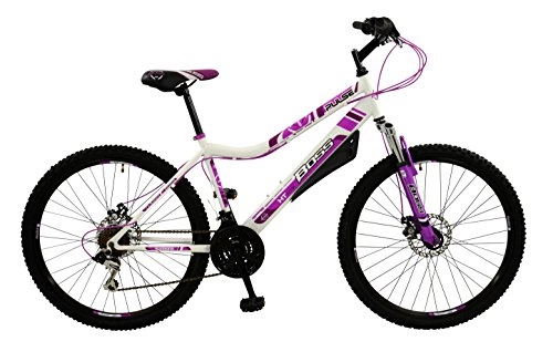 Road Bike : BOSS Women's Pulse Bike, White / Purple, Size 26