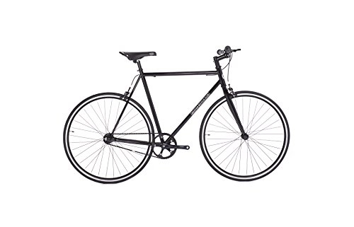 Road Bike : Brixton Bicycle Club Fixed Gear Fixie Single Speed Road Bike Street (Black, 58cm)